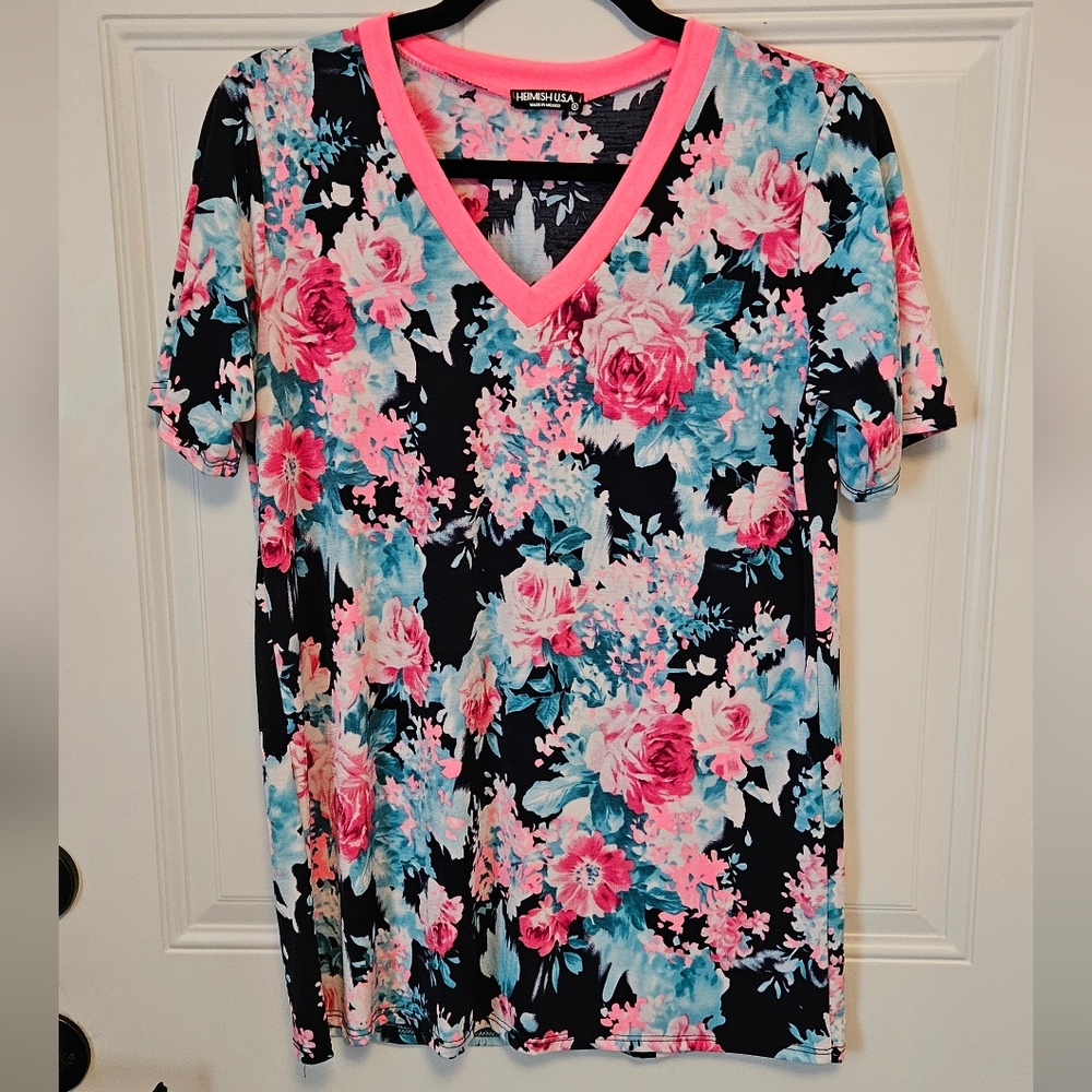 Heimish Floral V-Neck Women's Top